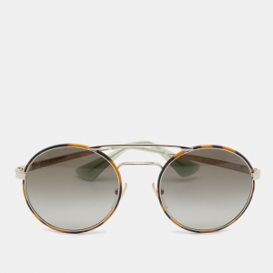 Prada Havane/Green SPR51S Gradient Round Sunglasses
