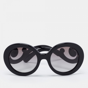 Prada Black Gradient SPR27N Minimal Baroque Sunglasses