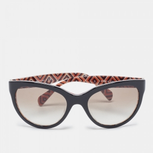 Prada Black Gradient Cat Eye Sunglasses