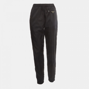 Prada Black Re-Nylon Gabardine Pants S