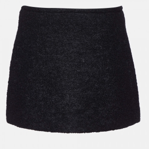 Prada Black Wool & Mohair Mini Skirt M