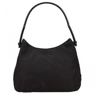 Pre Owned Prada Black Tessuto Nylon Hobo