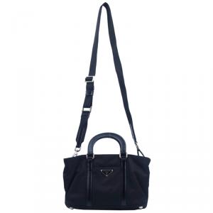 Pre Owned Prada Black Tessuto Nylon Tote