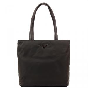 Pre Owned Prada Black Tessuto Nylon Tote