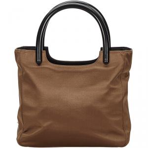 Prada Brown Satin Everyday Bag