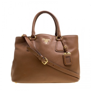 Pre Owned Prada Brown Leather Tote