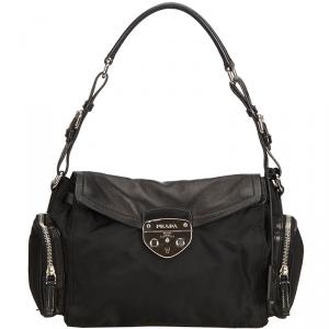 Pre Owned Prada Black Nylon Vintage Shoulder Bag