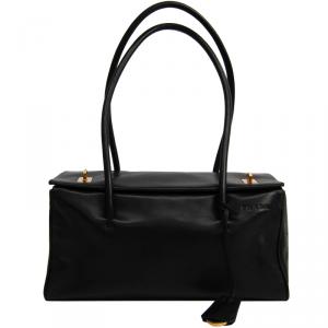 Pre Owned Prada Nero Nappa Leather Satchel Bag