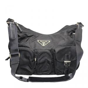 Pre Owned Prada Black Nylon Shoulder Bag 
