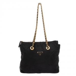 Pre Owned Prada Black Nylon Shoulder Bag