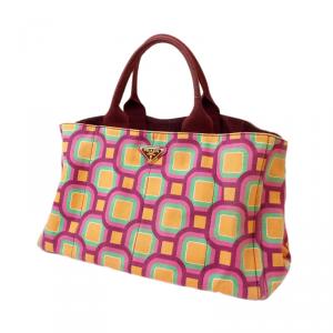مملوكة مسبقًا Prada Canvas Multicolor Canapa Tote