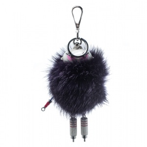 Prada Purple Fur Trick Robot Keyring  / Bag Charm
