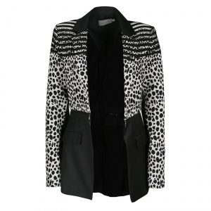 Preen by Thornton Bregazzi Monochrome Dalmatin Spot Jacquard Colby Jacket S