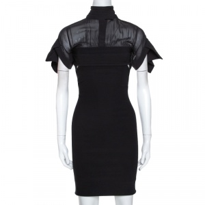 Preen by Thornton Bregazzi Black Waist Cutout Detail Fitted Dress M
