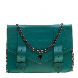 Proenza Schouler Green Leather PS1 Chain Shoulder Bag