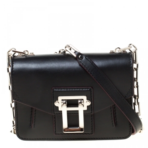 Proenza Black Leather Mini PS1 Mini Indigo Crossbody Bag