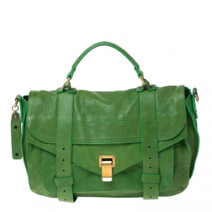 Proenza Schouler Emerald Leather Large PS1 Top Handle Bag