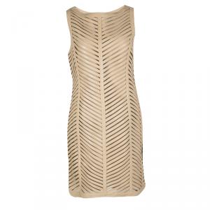 Pre Owned Ralph Lauren Beige Cut Out Detail Severina Dress M