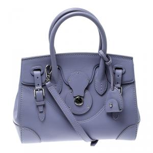 Ralph Lauren Lilac Leather Ricky Top Handle Bag