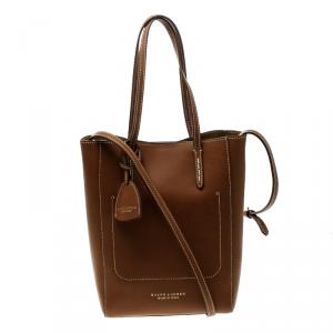 Pre Owned Ralph Lauren Brown Smooth Leather Tote