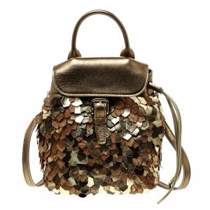 Ralph Lauren Bronze Leather Backpack