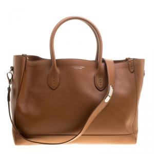 Pre Owned Ralph Lauren Brown Leather Classic Tote