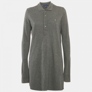 Ralph Lauren Grey Cotton Jersey T-Shirt Dress M