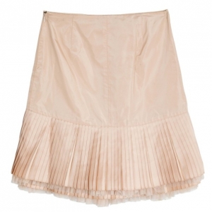 Ralph Lauren Pleated Pink Taffeta Skirt M