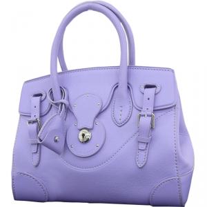 Pre Owned Ralph Lauren Light Purple Leather Ricky Shoulder Bag