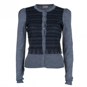 RED Valentino Wool Lace Paneled Cardigan M