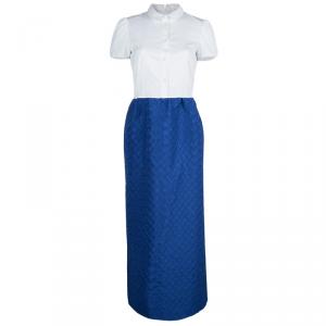 RED Valentino Colorblock Textured Maxi Dress M