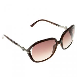 مملوكة مسبقًا Roberto Cavalli Brown 591S Edera Square Sunglasses
