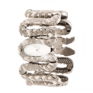 Roberto Cavalli Silver Stainless Steel Cleopatra R7253195515 Women's Wristwatch 40 mm