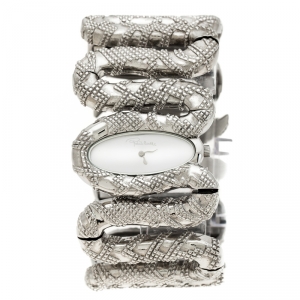 Roberto Cavalli Silver Stainless Steel Cleopatra R7253195515 Women's Wristwatch 40 mm