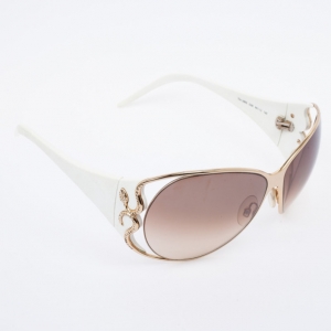 Pre Owned Roberto Cavalli White Tiro Women Sunglasses