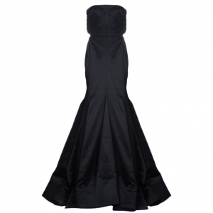 Pre Owned Roberto Cavalli Black Silk Evening Gown M