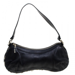 Pre Owned Roberto Cavalli Black  Leather Shoulder Bag