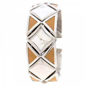 Roberto Cavalli Silver Stainless Steel Triangle Women's Wristwatch 27 mm