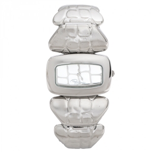 Pre Owned Roberto Cavalli Silver Stainless Steel R7253198015 Women's Wristwatch 38 mm