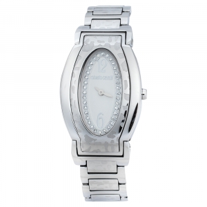 Pre Owned Roberto Cavalli Silver Stainless Steel Diana SWJ005 Women's Wristwatch 28 mm