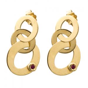 Roberto Coin Chic and Shine 18K Yellow Gold Circle Link Earrings