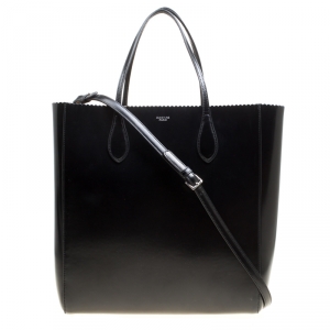 Rochas Black Leather Shopper Tote