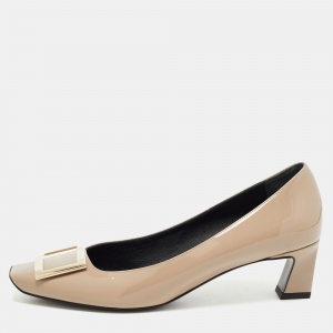 Roger Vivier Grey Patent Leather Trompette Pumps Size 40