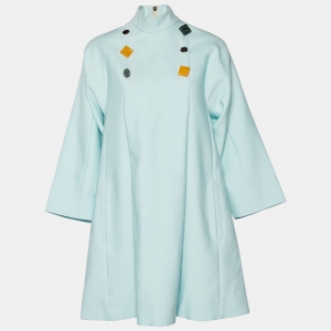 Roksanda Blue Wool & Silk Shift Dress S