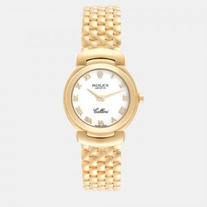 Rolex Cellini White Roman Dial Yellow Gold Ladies Watch 26.0 mm