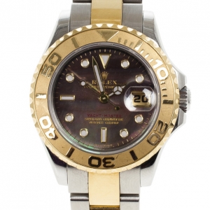 Rolex Mother of Pearl Gold Yacht-Master Women's Wristwatch 29MM