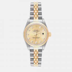 Rolex Datejust Diamond Dial Steel Yellow Gold Ladies Watch 69173 26 mm