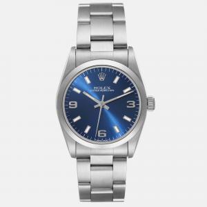 Rolex Midsize Blue Dial Automatic Steel Ladies Watch 31 mm