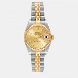 Rolex Datejust Steel Yellow Gold Champagne Dial Ladies Watch 26 mm