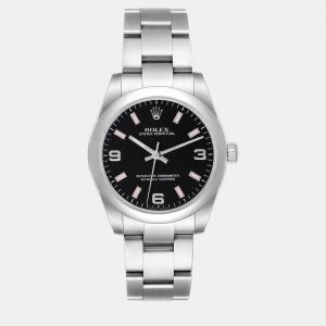 Rolex Non-Date Midsize Pink Hour Markers Steel Ladies Watch 31 mm